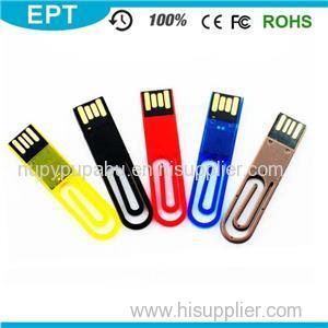 TD008 Paper Clip Pen Drive Plastic USB Flash Drive With Customized Logo