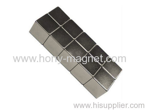 N48 High Performance Zinc Coating Sintered Neodymium Block Magnets Powerful