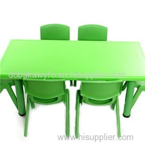 6 Seater Classroom Kids Plastic Rectangle Table And Chair Set