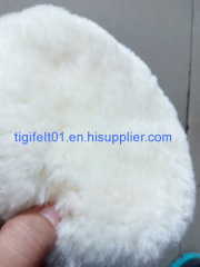 7'' wool pads with velcro for polishing cars