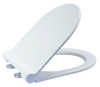 Soft Close Duroplast Toilet Seat Cover with Stainless Steel Hinge in Slim Design