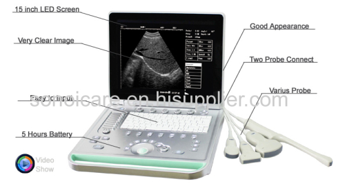 VET-use CE approved Notebook Ultrasound Scanner/USG Machine/Echo sonography/15inch Ultra sound Device