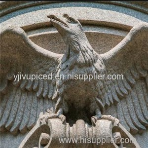 Lagre Grey Granite Sculpture Carved Eagle Statue
