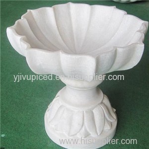 Modern Indoor White Marble Stone Planters Pots