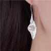 White Pearl Shell Fashion Ethnic Silver Dangling Earrings SSE066