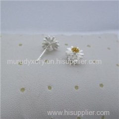 Classic Double Color Sun Flower Studs SSE044