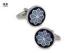 Black And Blue Soft Enamel Fill Custom Mens Cufflinks Novelty Flower Style