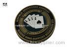 Bronze Plating Poker Chip Challenge Coins Customised Design Light Weight