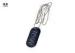 Black Metal Dog Tag Chain Oval Shape With Epoxy Surface Protection