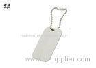 Identity Function Blank Metal Dog Tag With Chain Square Shape