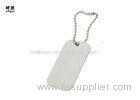 Identity Function Blank Metal Dog Tag With Chain Square Shape