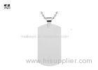 Personalized Metal Dog Tag Necklaces Shiny Silver Color 28g Weight