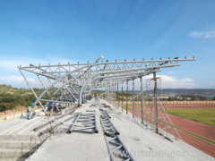 Long Span Grid Structure Construction Material Steel Grandstand