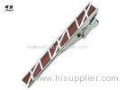 Slim Brown Matte Mens Tie Bars Gift For Business Promotion 15g