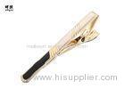 Brass Material Mens Tie Bar Custom Black Soft Enamel For Printed Logo