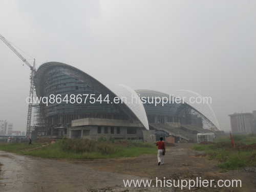 Metal Trusses Construction Curved Roof Prefabricated Stadium