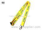 Printed Logo Badge Holder Lanyard For Business Meeting Polyester Material