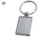 Heavy Duty Rectangular Metal Key Ring Blanks 44 * 26 * 6mm Size