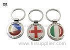 Big Epoxy Sticker Metal Key Ring Round Key Tags Two Sides Logo