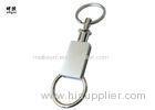 Custom Removable Retractable Metal Key Ring Attachment Double Chains Matt Finish