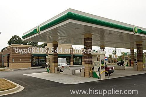 Free Design Long Span Steel Truss petrol station