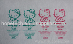 Care Label transfer printing