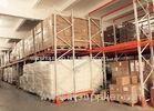 Push Back Rack / Oranger Pushback Racking Maintenance Free With Pallet Carts Carriages