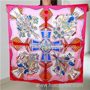 Factory Direct Cheaper Price Custom Digital Print Silk Square Scarf with Best Quality