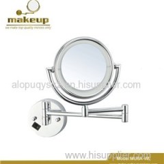 MU6A-WL(L) Wall Mounted Round Lighted Modern Style Makeup Mirror