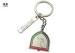 Debossed Logo Souvenir Metal Key Ring With Chain Soft Enamel Fill Dubai Design