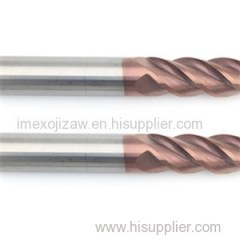 60HRC 4 Flute Carbide Nano Copper Coated End Mills For High Speed Cutting