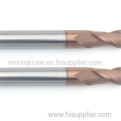 2 Flute Nano Copper Ball Nose End Mills For 60HRC