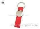 Zinc Alloy Material Promotional Personalised Leather Keyring 86 * 30 * 8mm Size