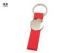 Zinc Alloy Material Promotional Personalised Leather Keyring 86 * 30 * 8mm Size