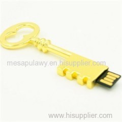 Golden Fashionable Key USB Flash Drives