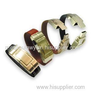 Metal And Leather Bracelet USB Flash Drives