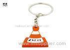 Customized Style Retro PVC Key Ring Lightweight Orange Color 18g