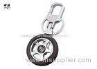Customized Car Brand Cool PVC Key Ring Holder Black Tyre Shaped
