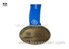 Oval Shape Bronze Custom Award Medals With Two Sides BIG Logo