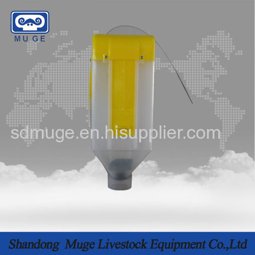 Pig feed volume dispenser for pig feeding system