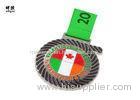 Canada Design Custom Award Medals Advertising Use With Blue Printed Ribbon