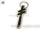 Potable Hand Held Beer Bottle Openers Black Color Fill With Iron Chain
