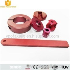 Precision CNC machining Turning Lathe Hard Red Anodized Aluminum Parts