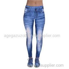 GenuineBlue Faux Denim Light Summer Leggings