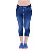 Jean Blue Faux Denim Capri