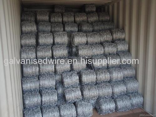 (BWG14x14 or BWG16x16 with1.6 mm 2.1mm 2.5mm wire diameter) electric / hot dipped barbed wire