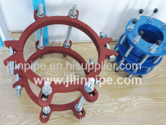 Ductile iron flange adapter and coupling repair clamp
