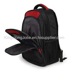 Fashion Polyester Laptop Backpack in Red and Black