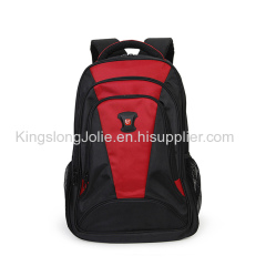 Fashion Polyester Laptop Backpack in Red and Black