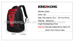 Fashion Polyester Laptop Backpack in Red and Black